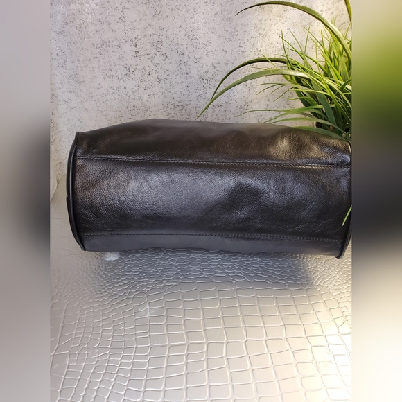 Talbots  100% Genuine Leather Double Turnlock Snakeskin Detail Satchel bag - Picture 10 of 13